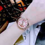 Buy Shop Michael Kors Mini Pilot Quartz Gold Dial Gold Steel Strap Watch For Women - MK7367 USA Online