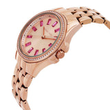Buy Shop Michael Kors Mini Pilot Quartz Gold Dial Gold Steel Strap Watch For Women - MK7367 USA Online