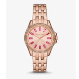 Buy Shop Michael Kors Mini Pilot Quartz Gold Dial Gold Steel Strap Watch For Women - MK7367 USA Online