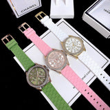 Buy Shop Michael Kors Mini Pilot Quartz Rose Gold Dial Pink Silicone Strap Watch For Women - MK7375 USA Online