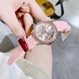 Buy Shop Michael Kors Mini Pilot Quartz Rose Gold Dial Pink Silicone Strap Watch For Women - MK7375 USA Online