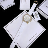 Buy Shop Michael Kors Mini Pilot Quartz Silver Dial White Silicone Strap Watch For Women - MK7372 USA Online