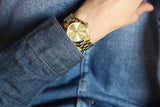 Buy Shop Michael Kors Mini Runway Slim Gold Dial Gold Steel Strap Watch for Women - MK3512 USA Online