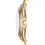 Buy Shop Michael Kors Mini Runway Slim Gold Dial Gold Steel Strap Watch for Women - MK3512 USA Online