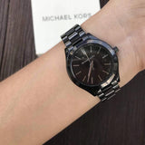 Buy Shop Michael Kors Mini Slim Runway Black Dial Black Steel Strap Watch for Women - MK3587 USA Online