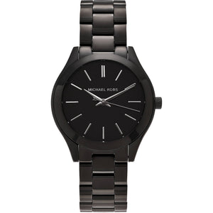 Buy Shop Michael Kors Mini Slim Runway Black Dial Black Steel Strap Watch for Women - MK3587 USA Online