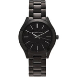 Buy Shop Michael Kors Mini Slim Runway Black Dial Black Steel Strap Watch for Women - MK3587 USA Online