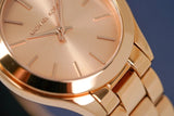 Buy Shop Michael Kors Mini Slim Runway Chronograph Quartz Rose Gold Dial Rose Gold Steel Strap Watch For Women - MK3205 USA Online