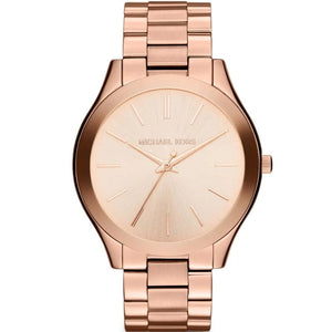 Buy Shop Michael Kors Mini Slim Runway Chronograph Quartz Rose Gold Dial Rose Gold Steel Strap Watch For Women - MK3205 USA Online