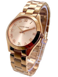 Buy Shop Michael Kors Mini Slim Runway Rose Gold Dial Rose Gold Steel Strap Watch For Women - MK3457 USA Online