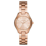 Buy Shop Michael Kors Mini Slim Runway Rose Gold Dial Rose Gold Steel Strap Watch For Women - MK3457 USA Online