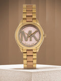 Buy Shop Michael Kors Mini Slim Runway Rose Gold Dial Two Tone Steel Strap Watch for Women - MK3650 USA Online