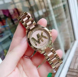Buy Shop Michael Kors Mini Slim Runway Rose Gold Dial Two Tone Steel Strap Watch for Women - MK3650 USA Online