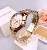 Buy Shop Michael Kors Mini Slim Runway Rose Gold Dial Two Tone Steel Strap Watch for Women - MK3650 USA Online