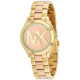 Buy Shop Michael Kors Mini Slim Runway Rose Gold Dial Two Tone Steel Strap Watch for Women - MK3650 USA Online