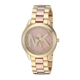 Buy Shop Michael Kors Mini Slim Runway Rose Gold Dial Two Tone Steel Strap Watch for Women - MK3650 USA Online