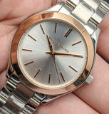 Buy Shop Michael Kors Mini Slim Runway Silver Dial Silver Steel Strap Watch for Women - MK3514 USA Online