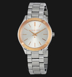 Buy Shop Michael Kors Mini Slim Runway Silver Dial Silver Steel Strap Watch for Women - MK3514 USA Online