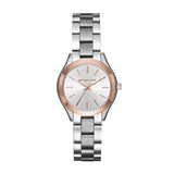 Buy Shop Michael Kors Mini Slim Runway Silver Dial Silver Steel Strap Watch for Women - MK3514 USA Online