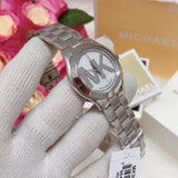 Buy Shop Michael Kors Mini Slim Runway Silver Dial Silver Steel Strap Watch for Women - MK3548 USA Online