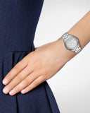 Buy Shop Michael Kors Mini Slim Runway Silver Dial Silver Steel Strap Watch for Women - MK3548 USA Online