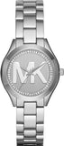 Buy Shop Michael Kors Mini Slim Runway Silver Dial Silver Steel Strap Watch for Women - MK3548 USA Online