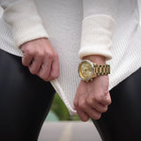 Buy Shop Michael Kors Brinkley Diamonds Gold Dial Gold Steel Strap Watch for Women - MK6187 USA Online