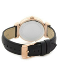 Buy Shop Michael Kors Catlin Rose Gold Crystal Dial Black Leather Strap Watch for Women - MK2376 USA Online