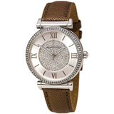 Buy Shop Michael Kors Caitlin Quartz Silver Dial Gray Leather Strap Watch For Women - MK2377 USA Online