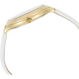 Buy Shop Michael Kors Slim Runway Quartz Gold Dial White Leather Strap Watch For Women - MK2389 USA Online
