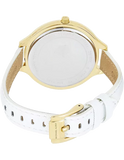 Buy Shop Michael Kors Slim Runway Quartz Gold Dial White Leather Strap Watch For Women - MK2389 USA Online