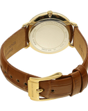 Buy Shop Michael Kors Jaryn Quartz Gold Dial Brown Leather Strap Watch For Women - MK2496 USA Online