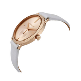 Buy Shop Michael Kors Portia Rose Gold Dial White Leather Strap Watch For Women - MK2660 USA Online
