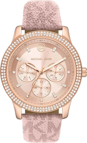 Buy Shop Michael Kors Tibby Multifunction Rose Gold Dial Pink Leather Strap Watch For Women - MK2955 USA Online