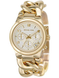 Buy Shop Michael Kors Runway Twist Gold Dial Gold Stainless Steel Strap Watch for Women - MK3131 USA Online