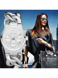 Buy Shop Michael Kors Runway Twist Silver Dial Silver Stainless Steel Strap Watch for Women - MK3149 USA Online