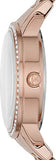Michael Kors Argyle Quartz Rose Gold Dial Rose Gold Steel Strap Watch For Women - MK3156