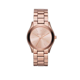 Buy Shop Michael Kors Mini Slim Runway Chronograph Quartz Rose Gold Dial Rose Gold Steel Strap Watch For Women - MK3205 USA Online