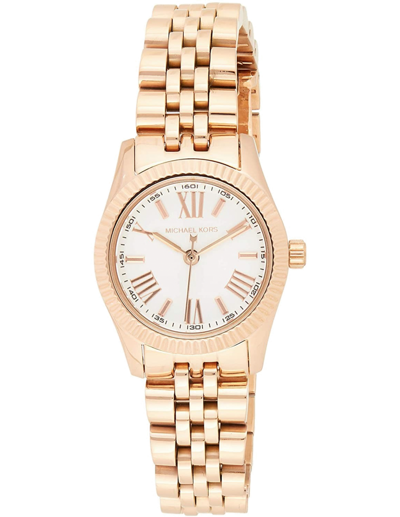 Buy Shop Michael Kors Lexington Quartz White Dial Rose Gold Steel Strap Watch For Women - MK3230 USA Online