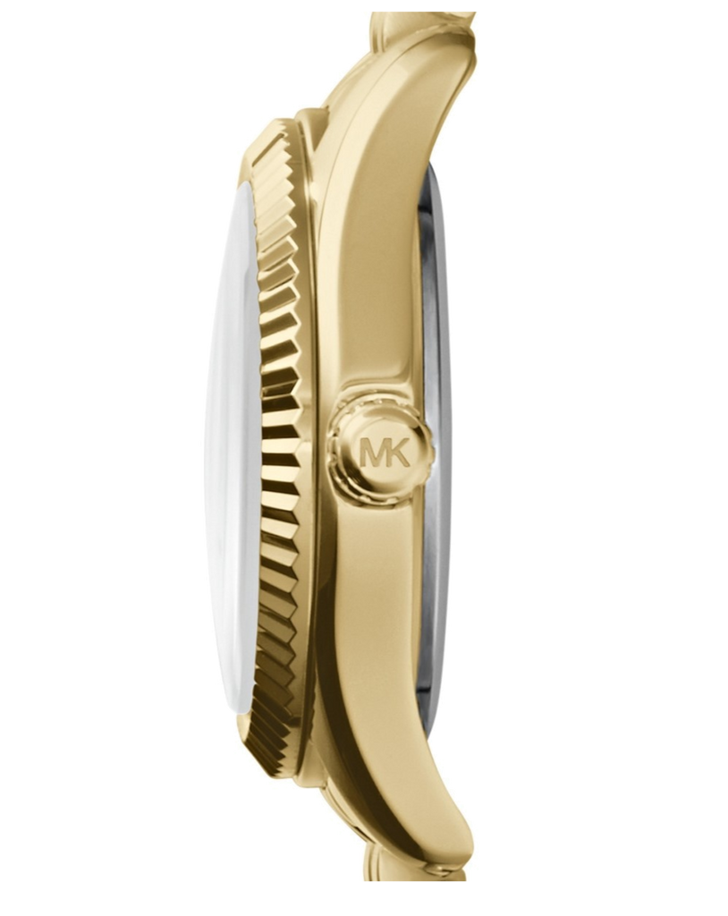 Buy Shop Michael Kors Lexington Quartz Blue Dial Gold Steel Strap Watch For Women - MK3271 USA Online