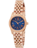 Buy Shop Michael Kors Lexington Quartz Blue Dial Rose Gold Steel Strap Watch For Women - MK3272 USA Online