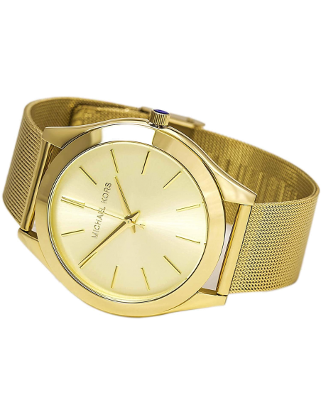 Buy Shop Michael Kors Slim Runway Champagne Dial Gold Mesh Bracelet Watch for Women - MK3282 USA Online