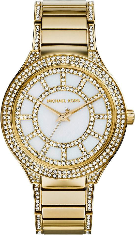 Buy Shop Michael Kors Kerry Mother of Pearl Dial Gold Steel Strap Watch for Women - MK3312 USA Online