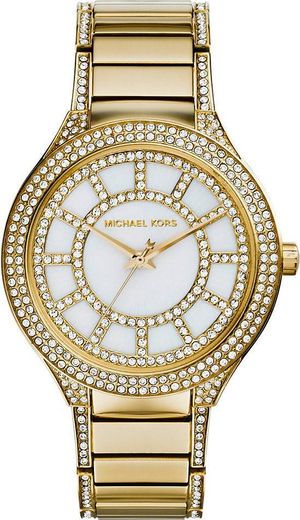 Buy Shop Michael Kors Kerry Mother of Pearl Dial Gold Steel Strap Watch for Women - MK3312 USA Online