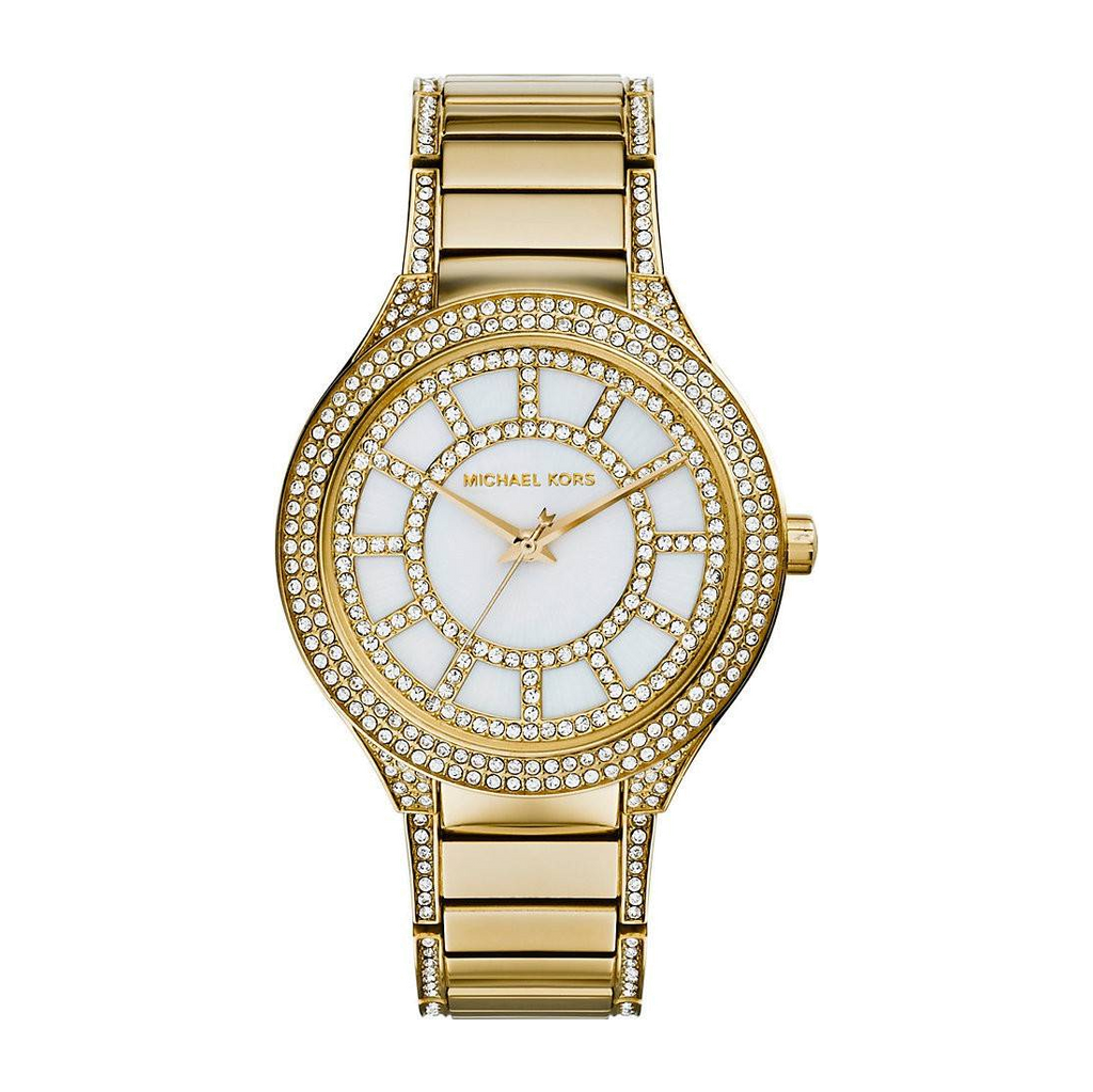 Buy Shop Michael Kors Kerry Mother of Pearl Dial Gold Steel Strap Watch for Women - MK3312 USA Online