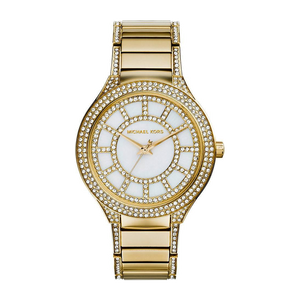 Buy Shop Michael Kors Kerry Mother of Pearl Dial Gold Steel Strap Watch for Women - MK3312 USA Online