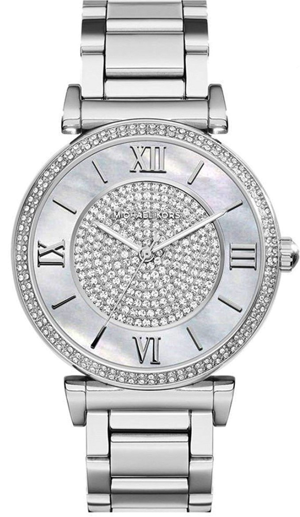 Buy Shop Michael Kors Caitlin Crystal Dial Silver Steel Strap Watch for Women - MK3331 USA Online