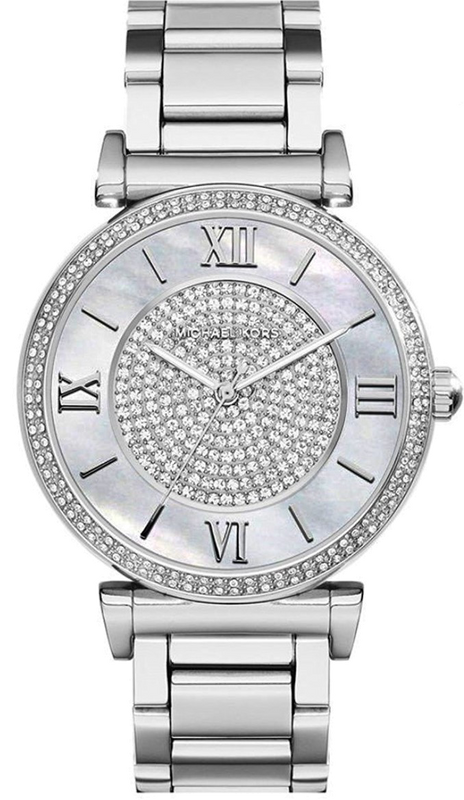 Buy Shop Michael Kors Caitlin Crystal Dial Silver Steel Strap Watch for Women - MK3331 USA Online