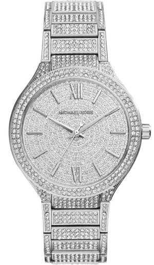 Buy Shop Michael Kors Kerry Crystal Pave Silver Dial Silver Steel Strap Watch For Women - MK3359 USA Online