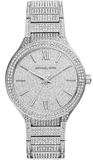 Buy Shop Michael Kors Kerry Crystal Pave Silver Dial Silver Steel Strap Watch For Women - MK3359 USA Online